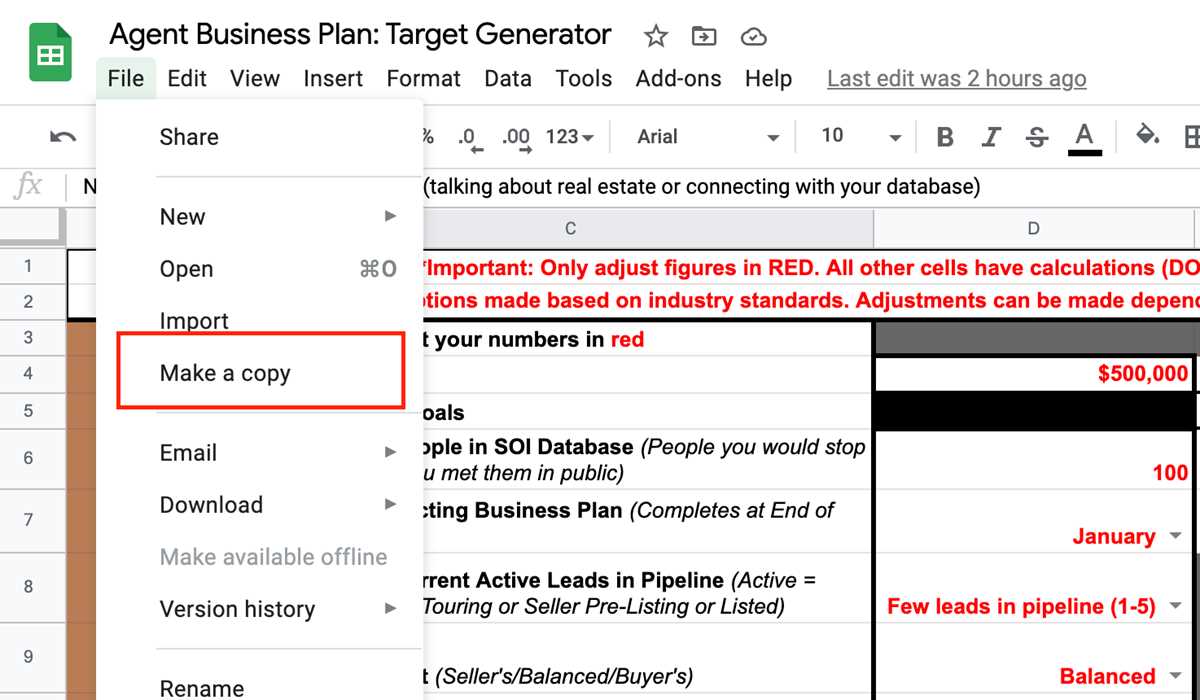 4 1 1 action goal worksheet