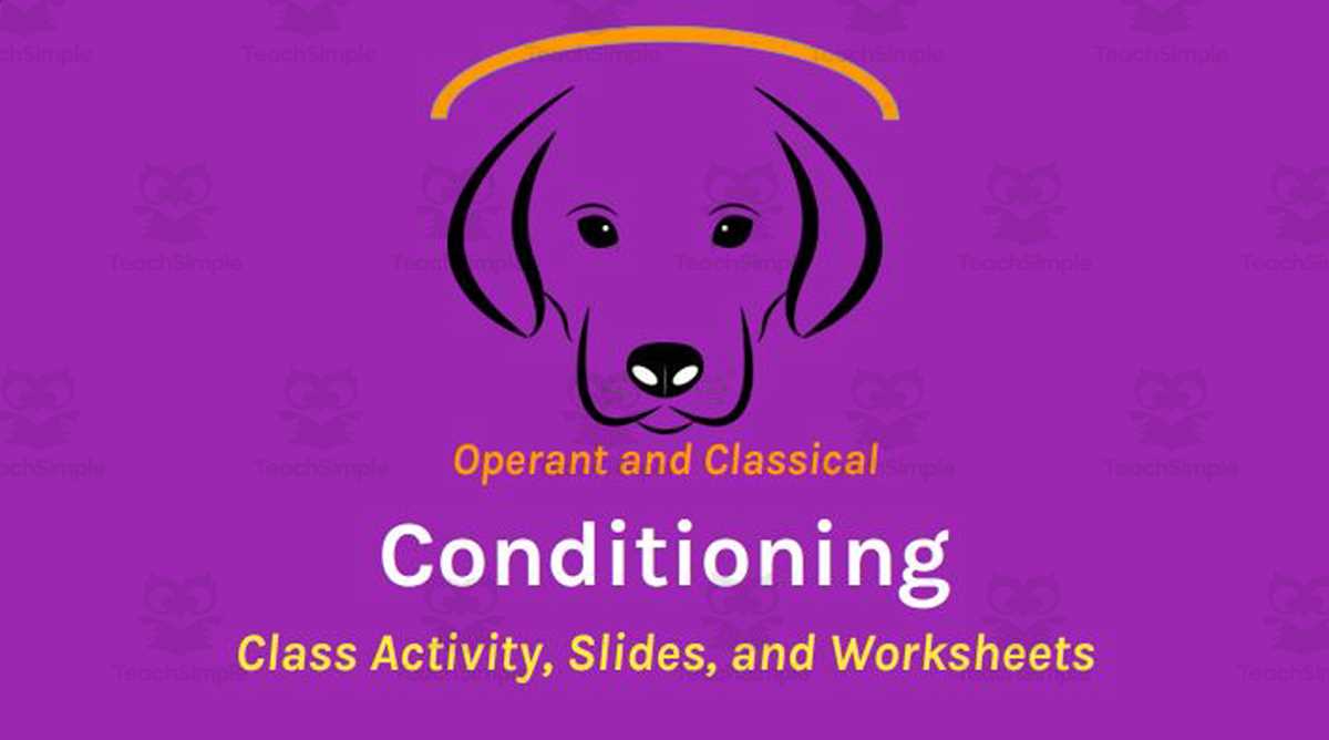 classical conditioning vs operant conditioning worksheet