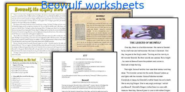 boast like beowulf worksheet