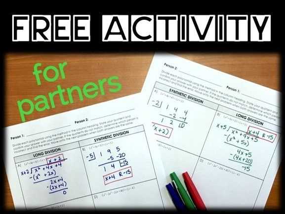 synthetic division worksheet