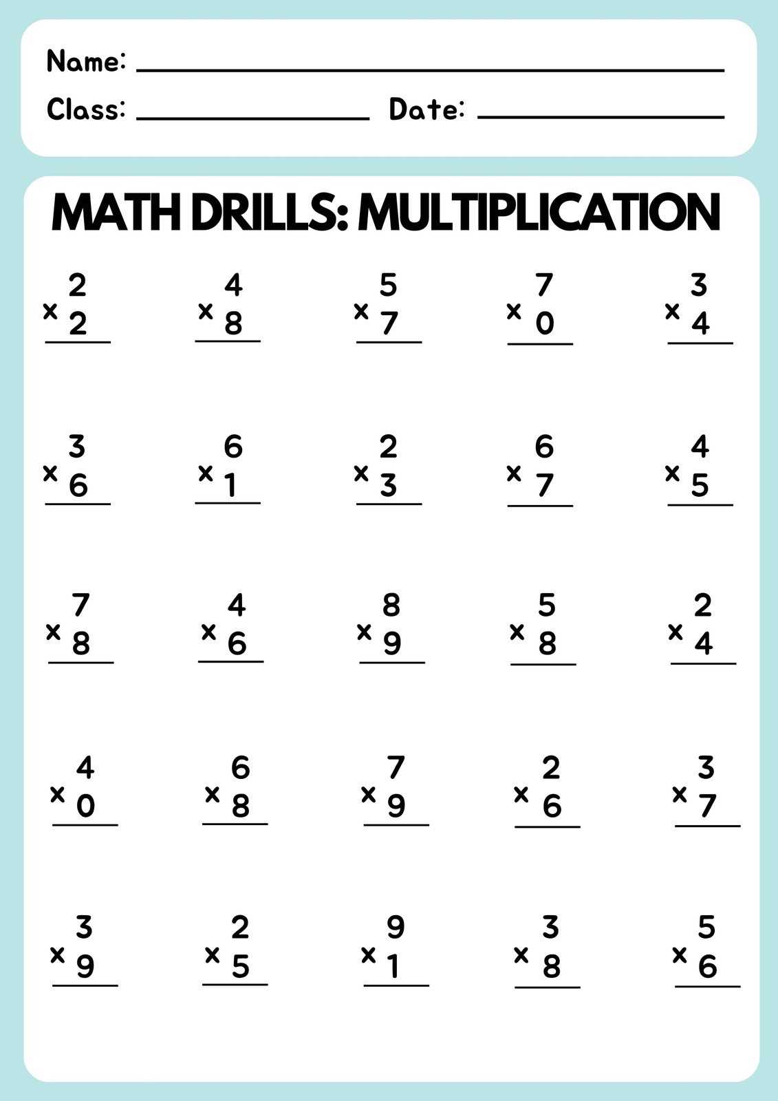 1st grade math problems worksheets