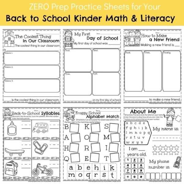 kindergarten prep worksheets
