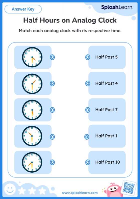 telling time to the half hour worksheets