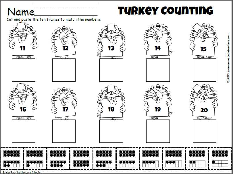 ten frame worksheets 11 20