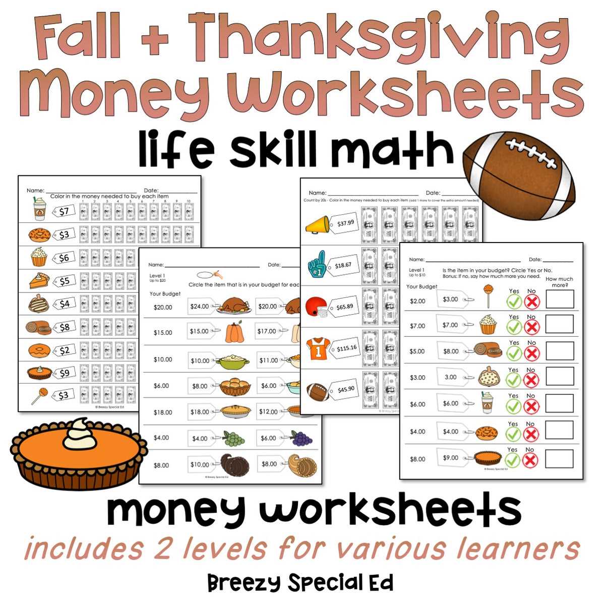 thanksgiving math worksheet