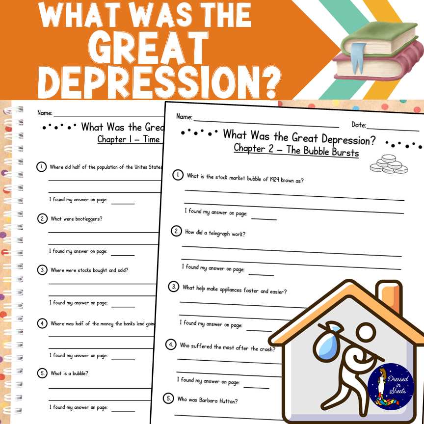 the great depression worksheet