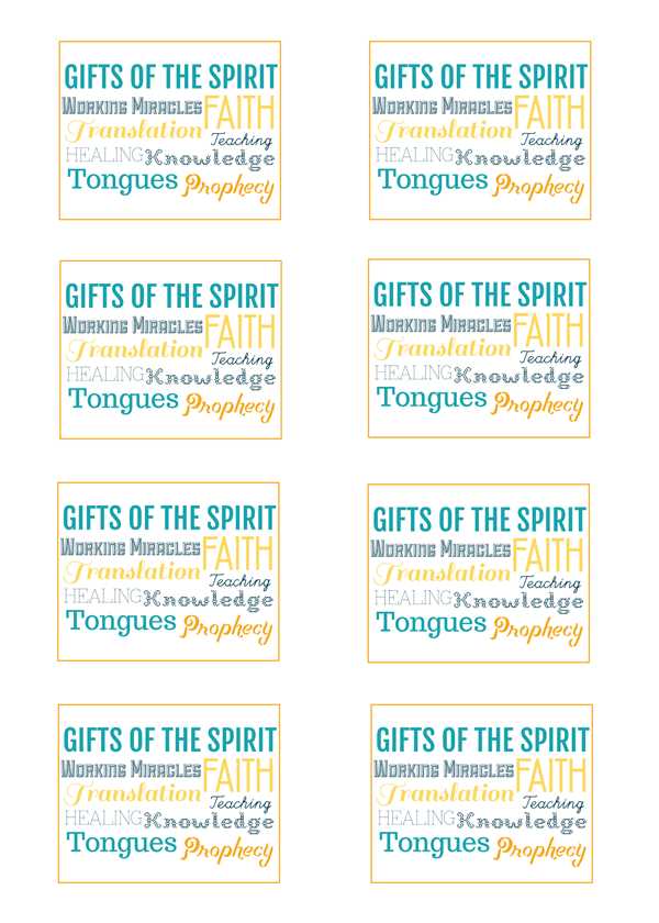 the seven gifts of the holy spirit worksheet