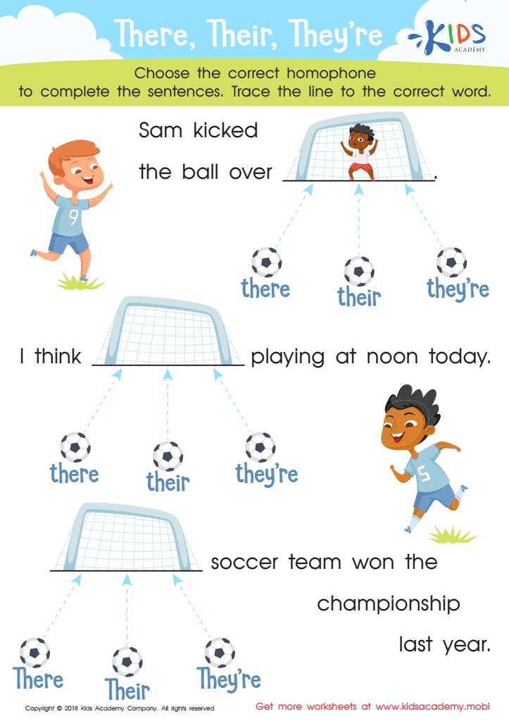 their there they re worksheet