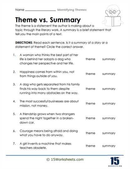 theme practice worksheets