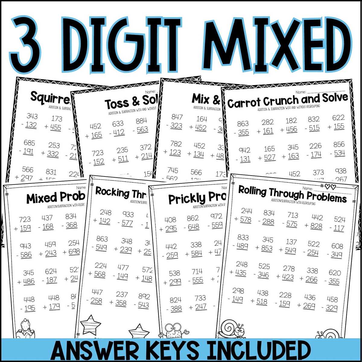 addition 3 digit without regrouping worksheets addition 3 digit without regrouping worksheets