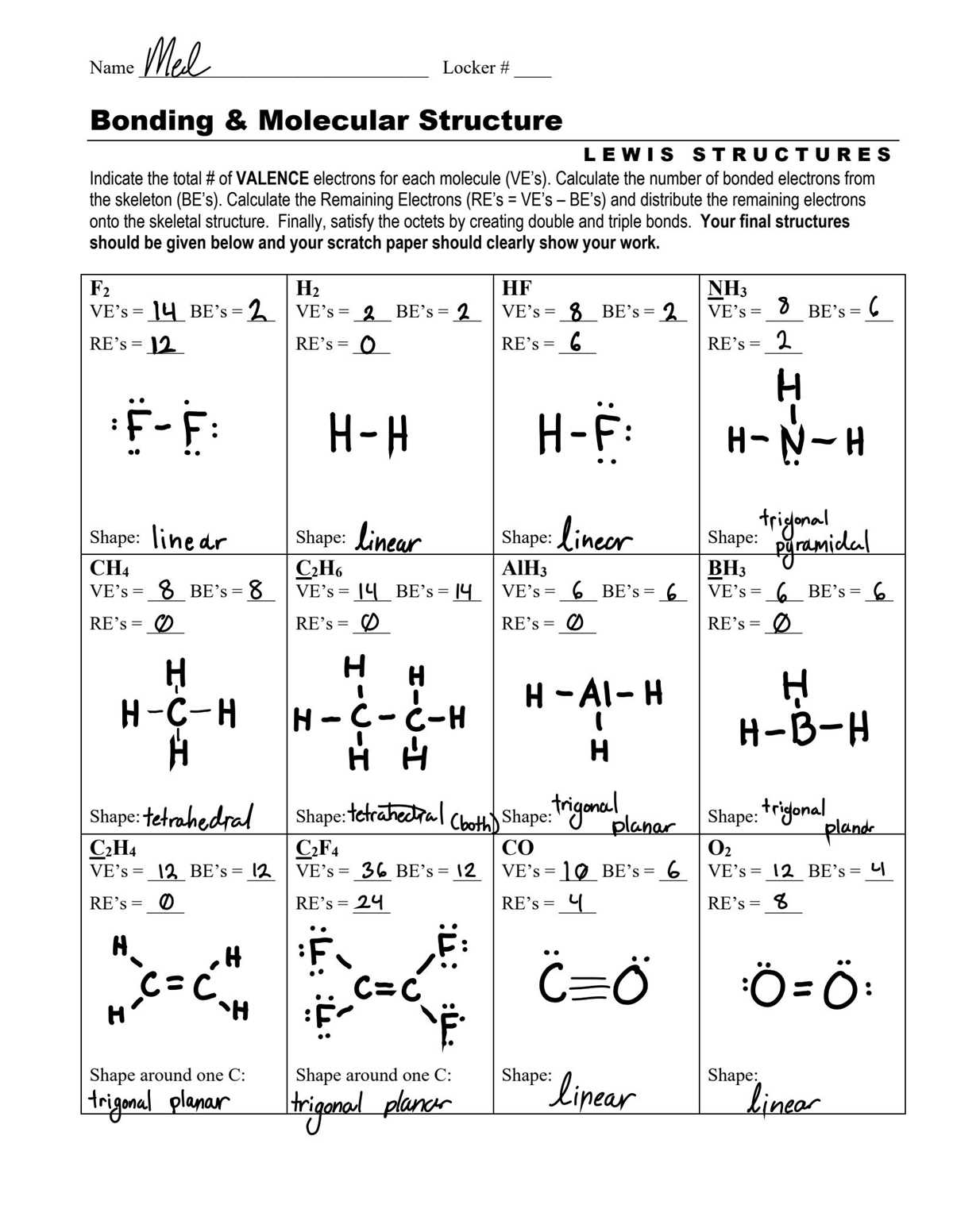 lewis dot worksheets