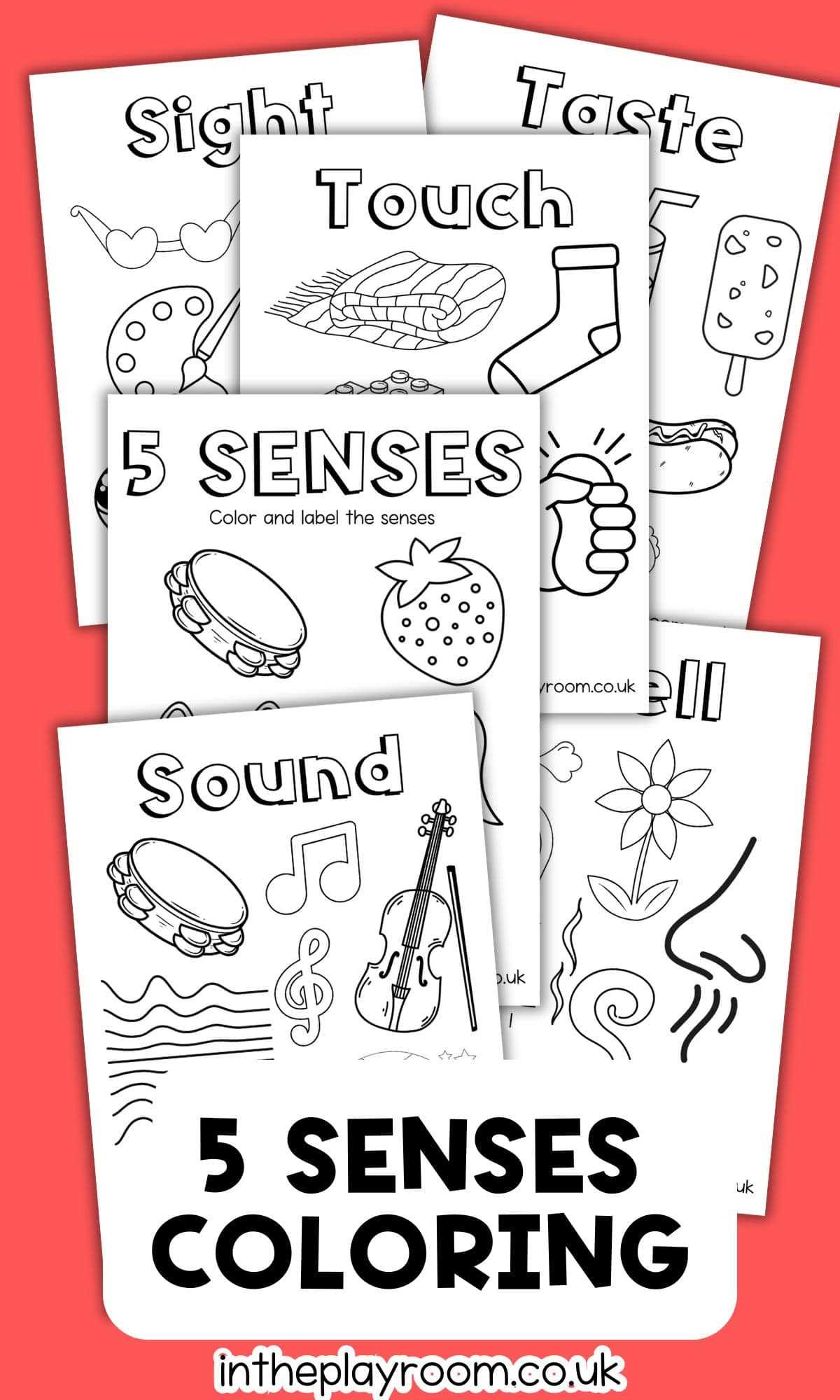 preschool free printable five senses worksheets