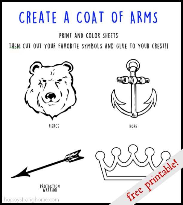 design a coat of arms worksheet