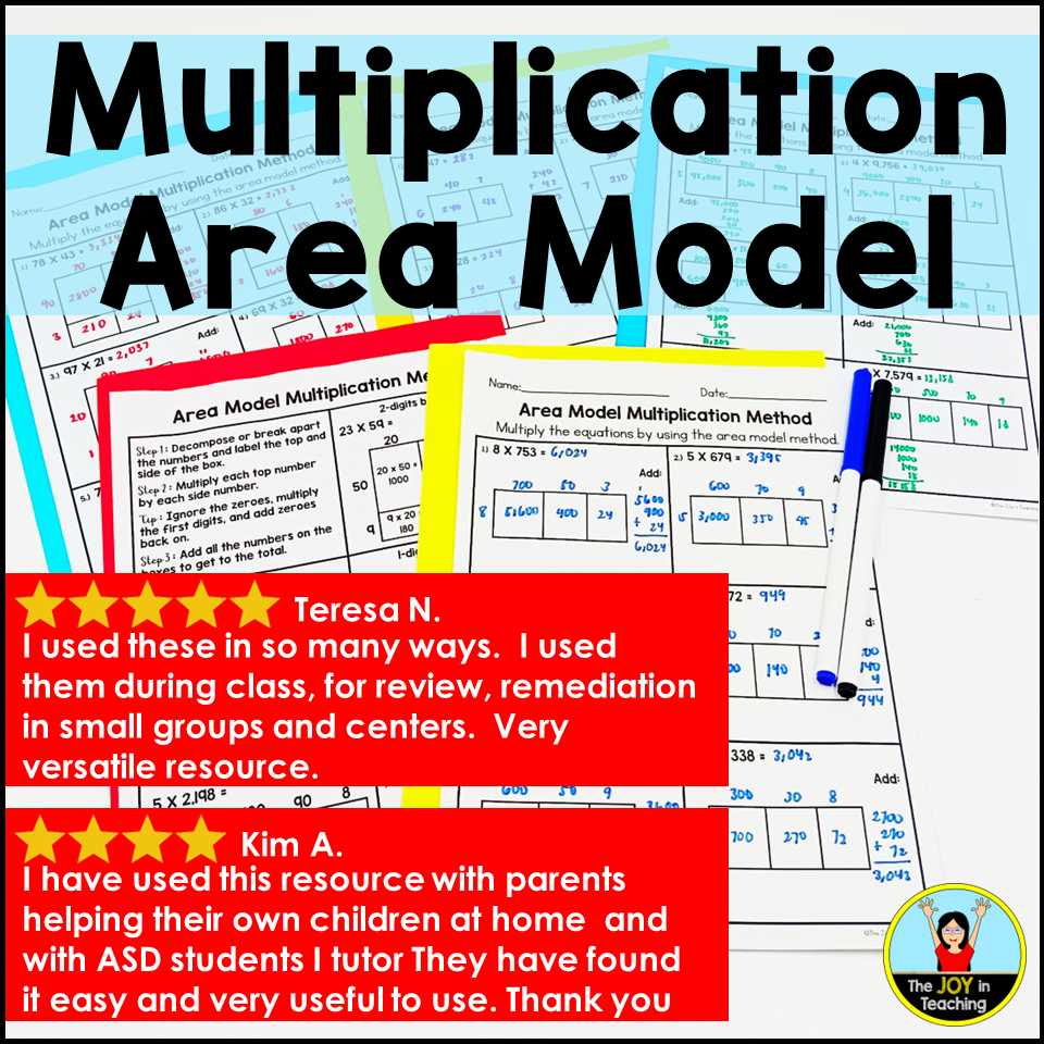 area model worksheet