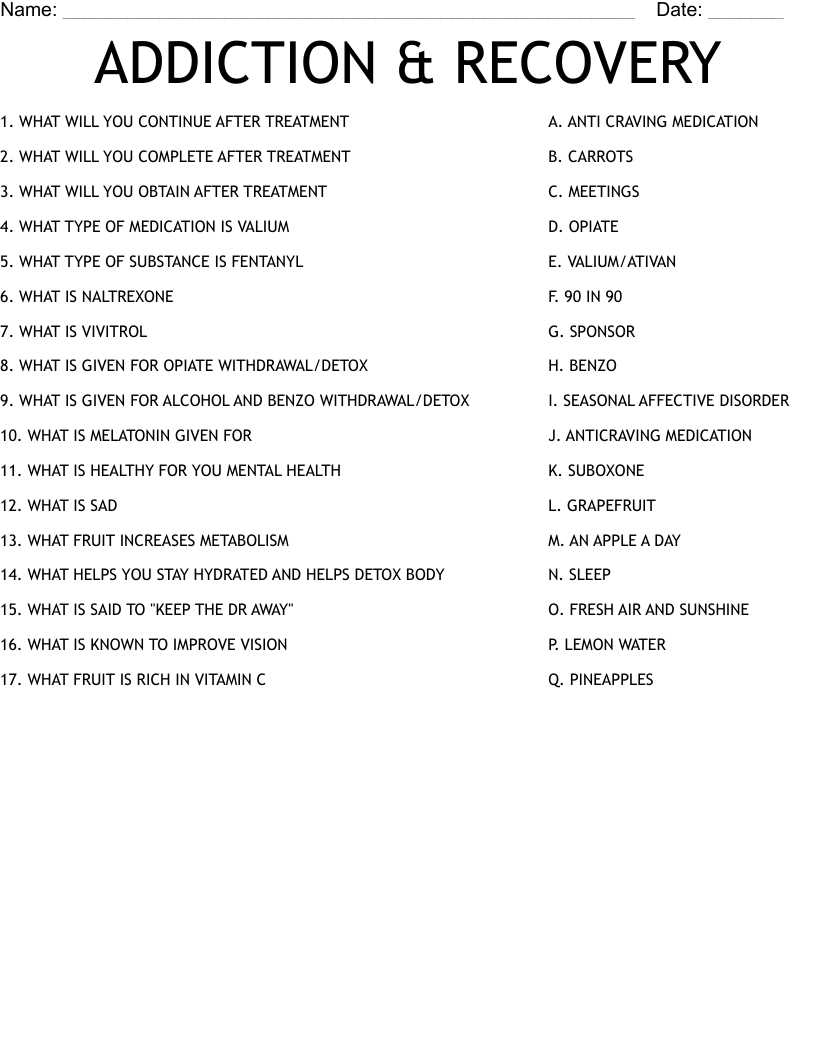 cross addiction worksheet
