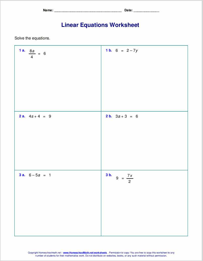 solving equations with models worksheet
