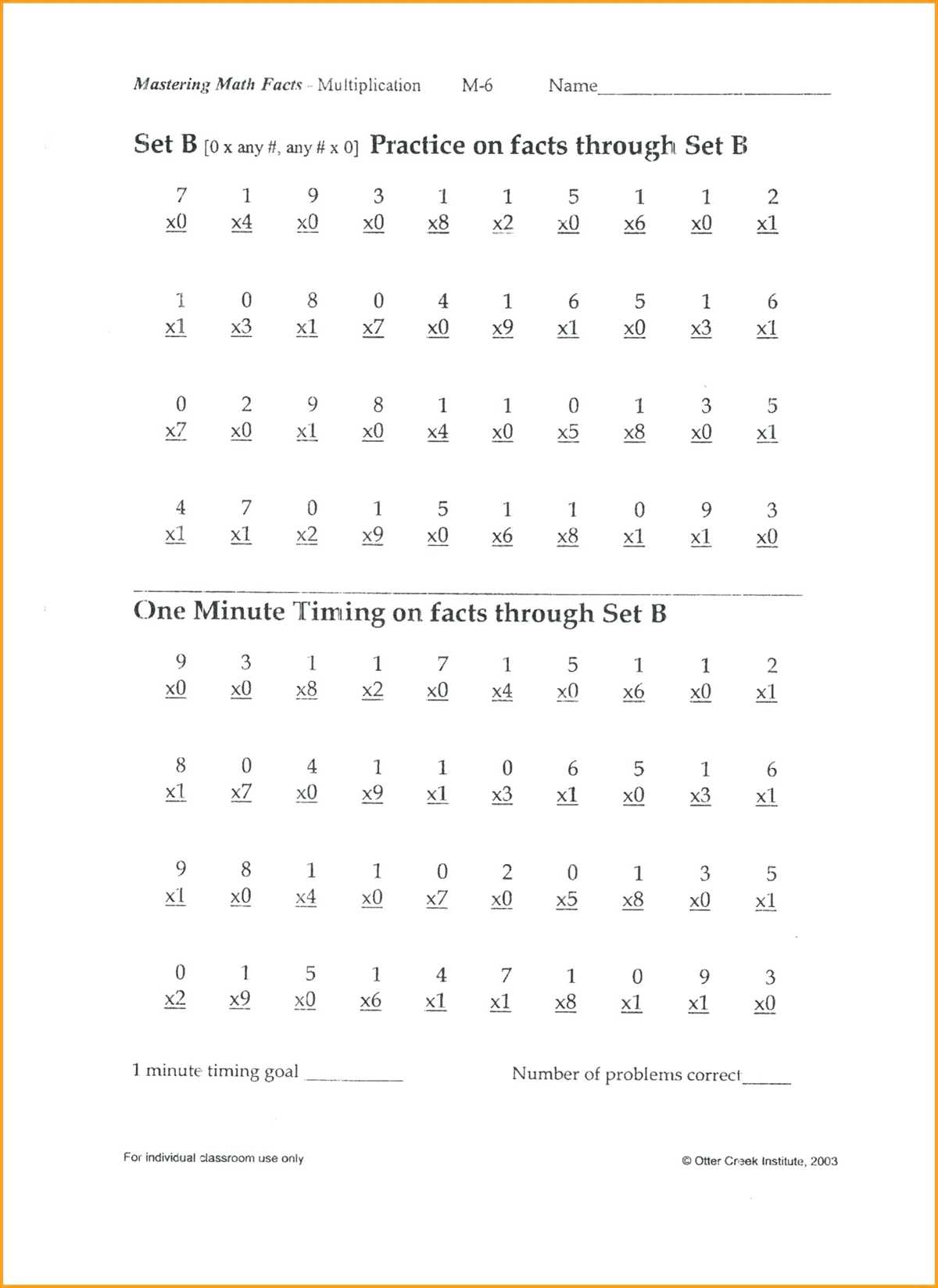 touch math free worksheets