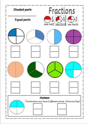 fraction worksheets for grade 2
