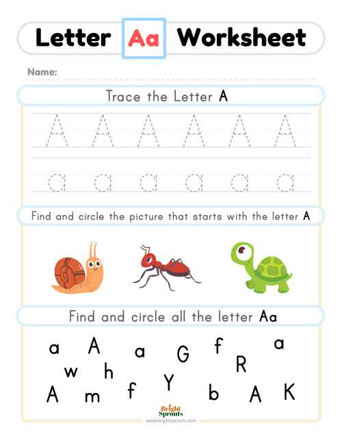 letter aa worksheets