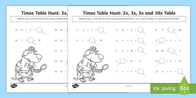 2 5 and 10 multiplication worksheets