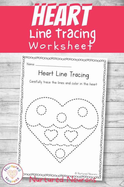 tracing heart worksheet