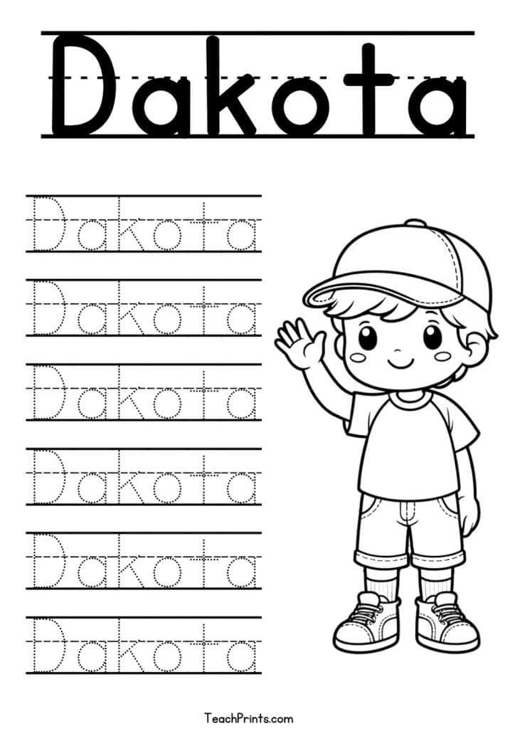 tracing name worksheet
