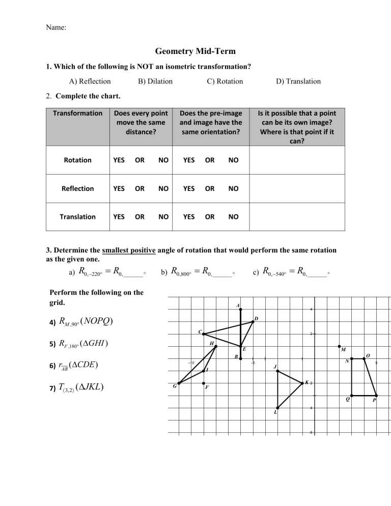 transformations and congruence worksheet