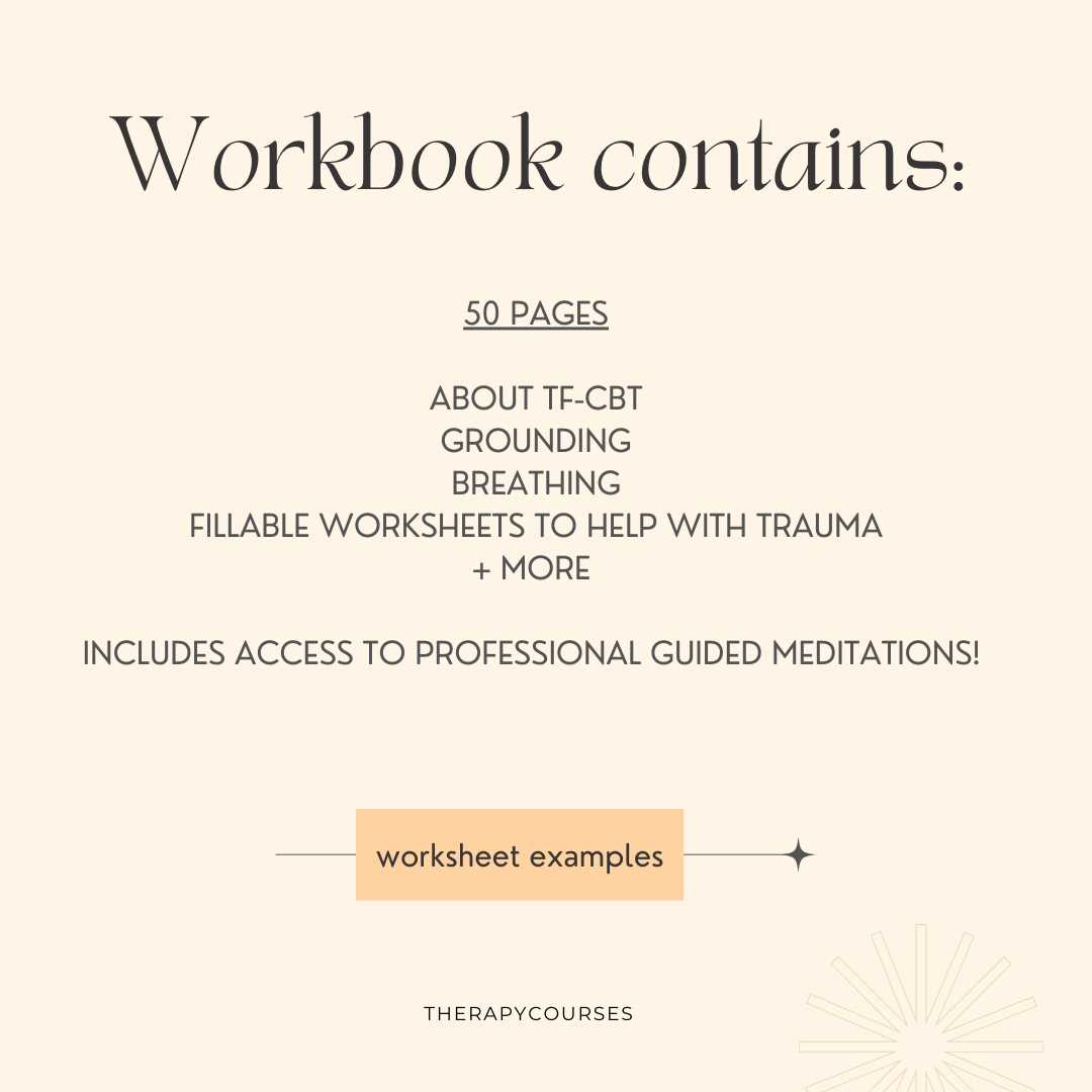 trauma focused cbt worksheets for adults