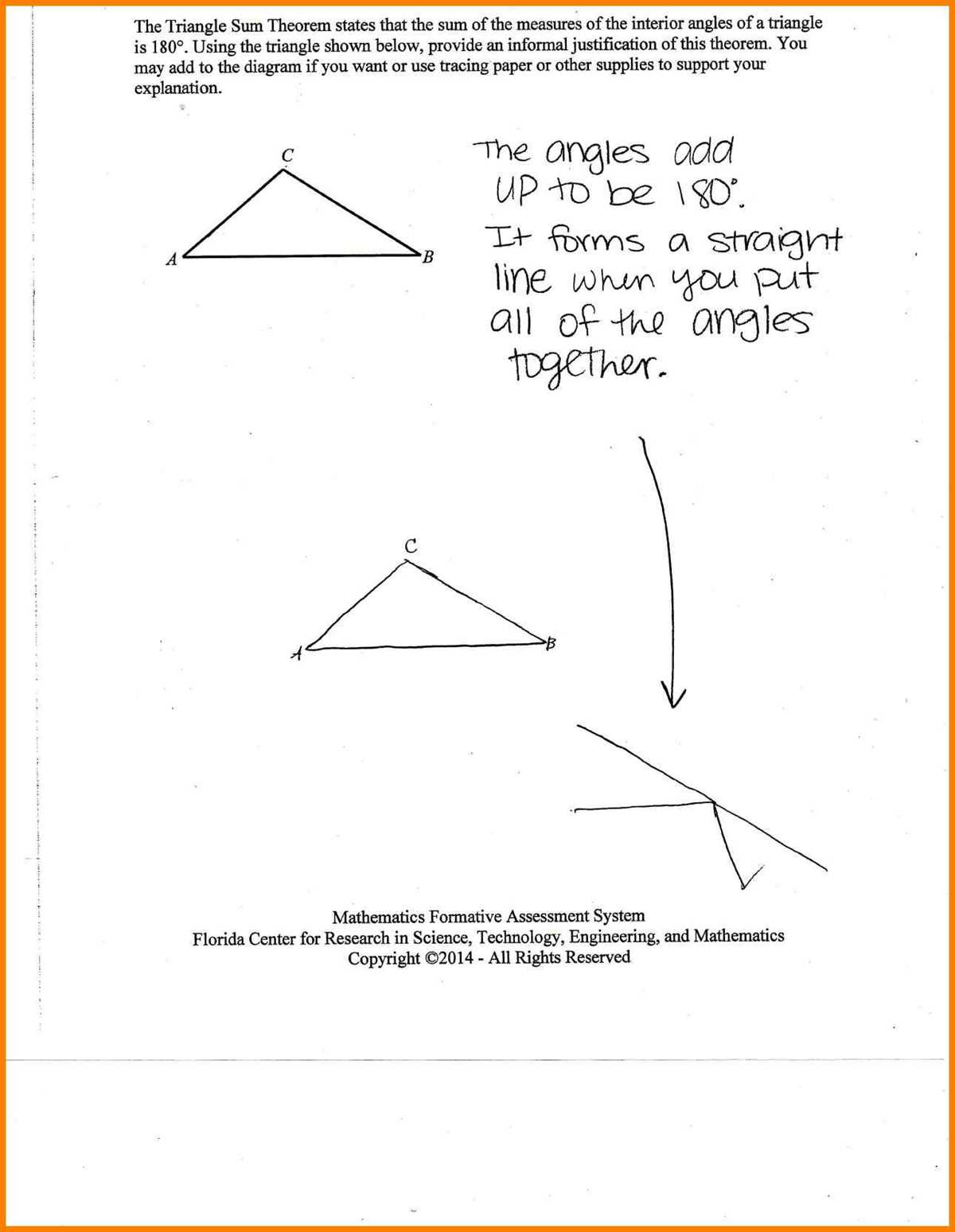 triangle exterior angle theorem worksheet