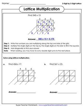 triple digit multiplication worksheets