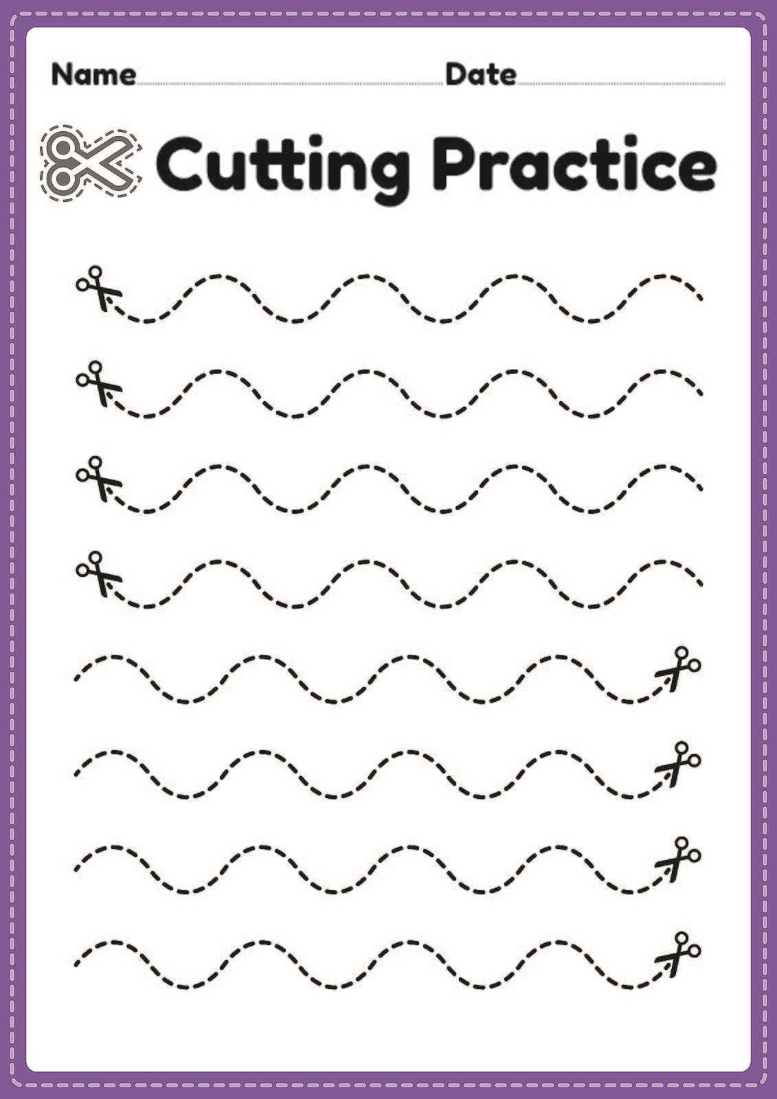 cutting with scissors worksheets