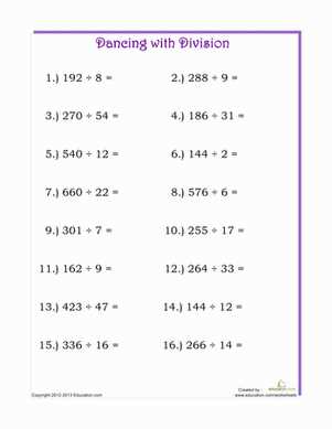division worksheet 3 digit by 1 digit