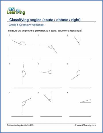 geometry angles worksheets