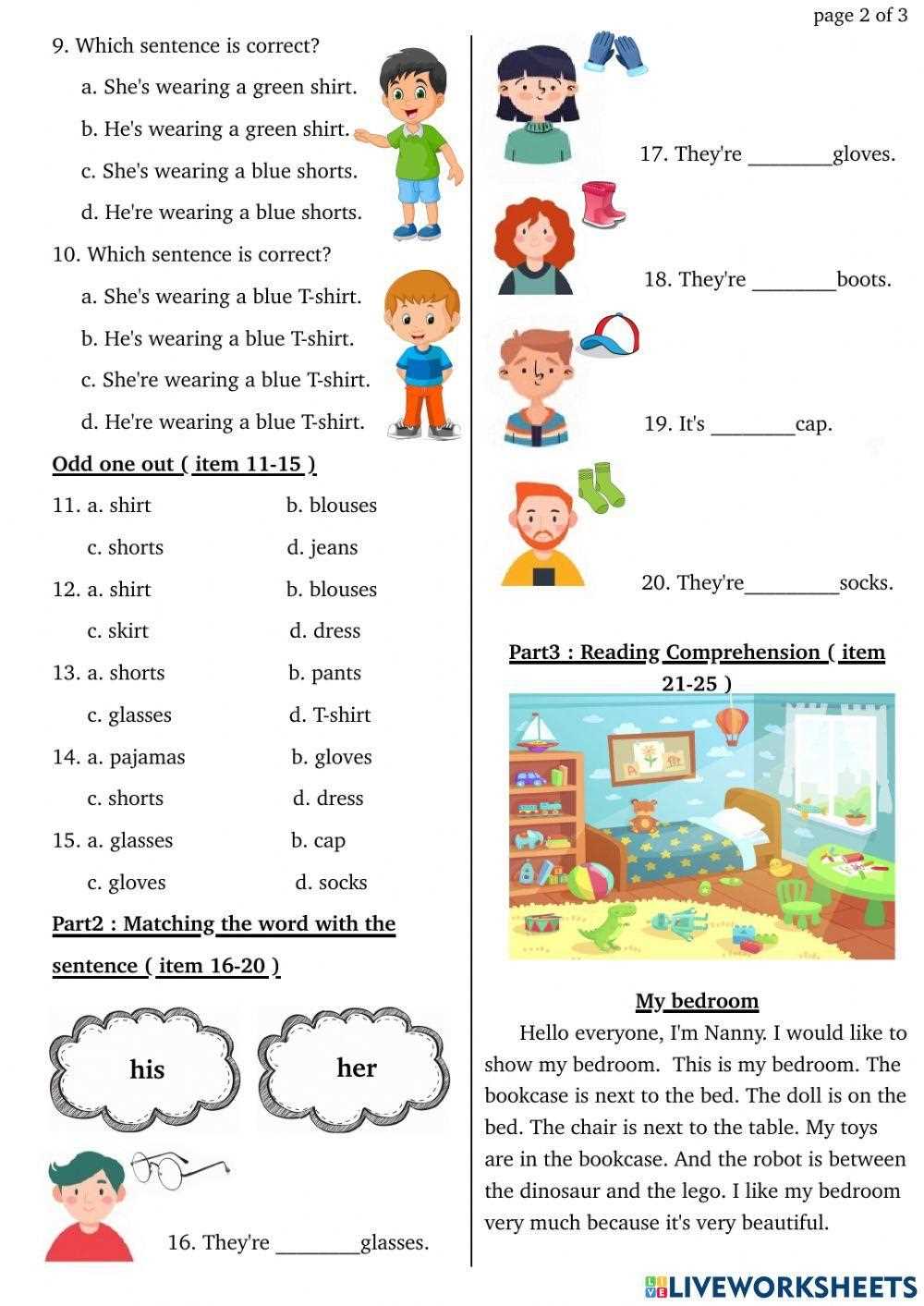 3rd grade english worksheets