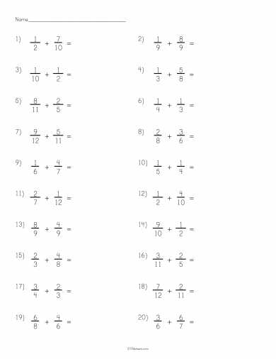 adding decimals and fractions worksheet