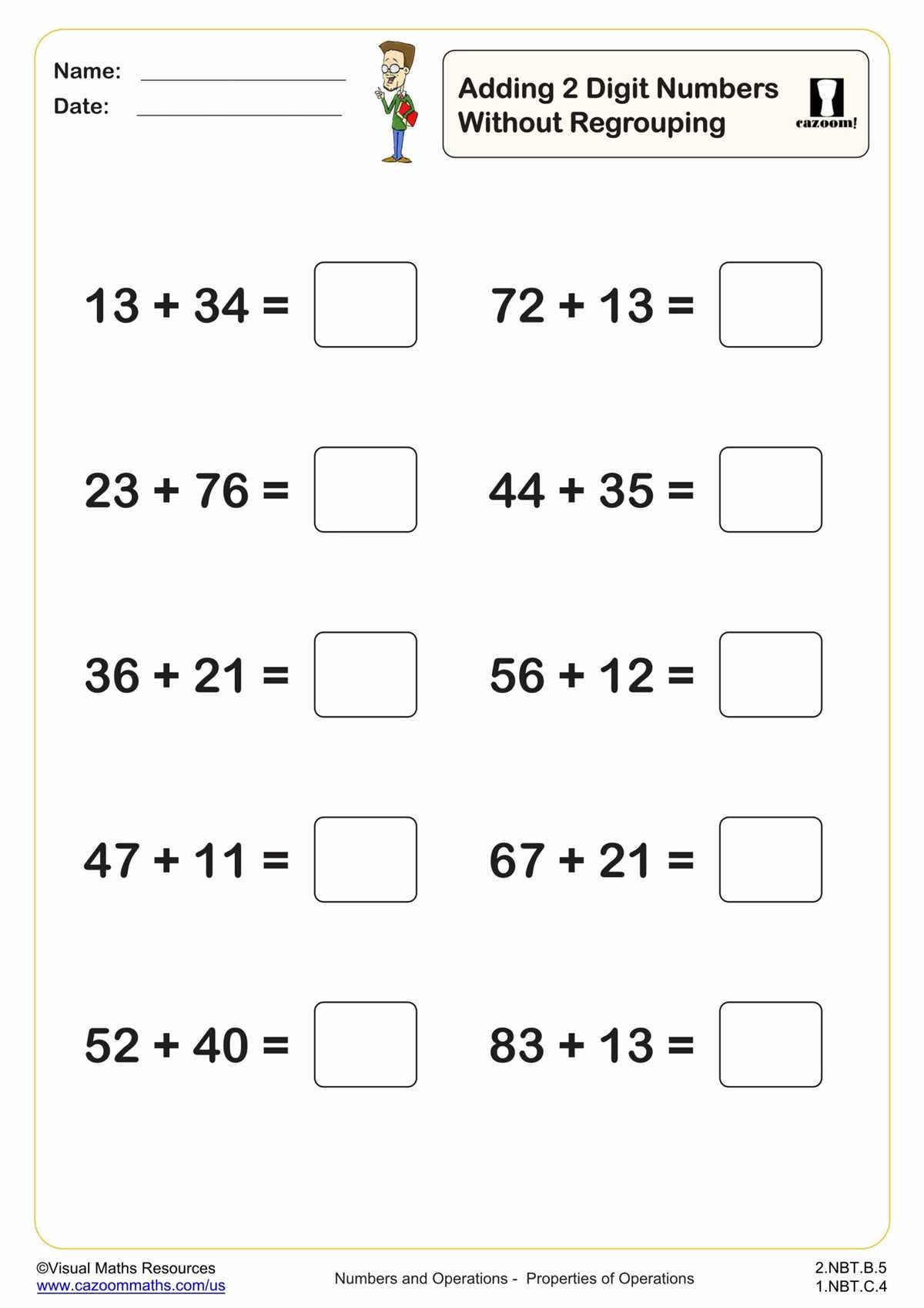 two digit addition and subtraction with regrouping worksheets