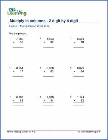two digit multiplication worksheets