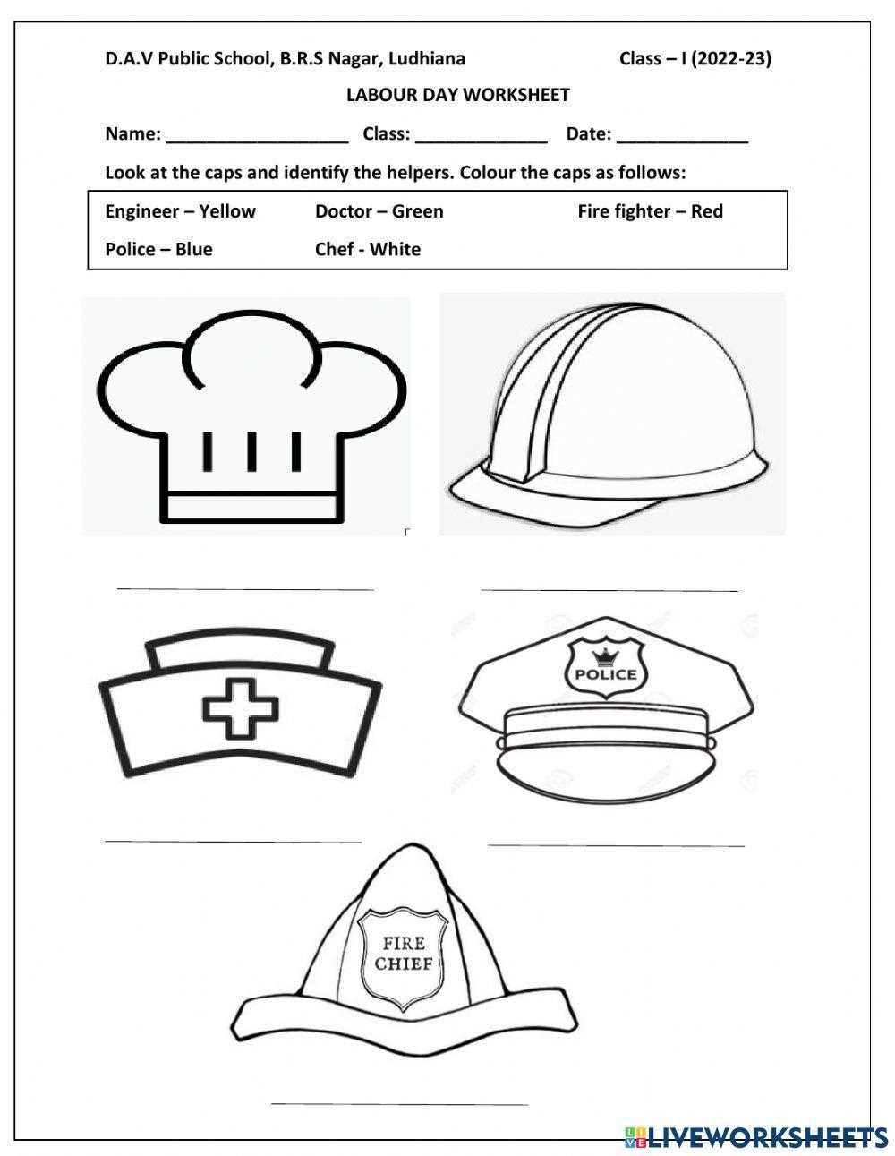 labor day worksheet