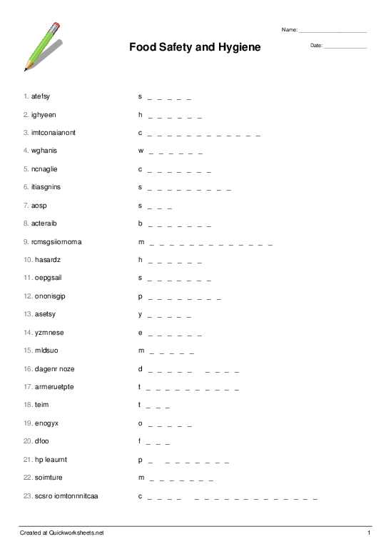 health worksheets