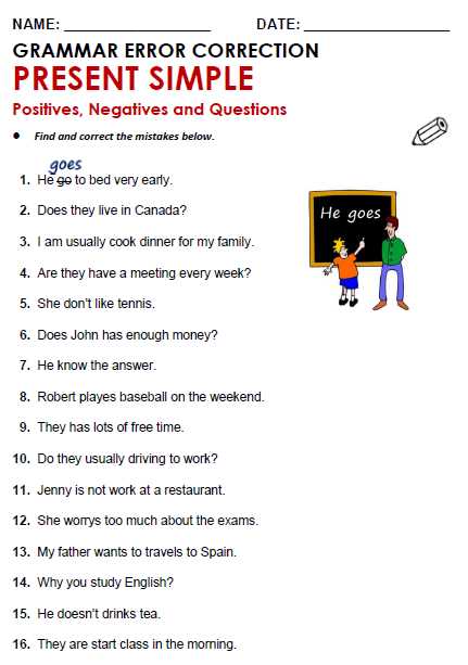 elementary english grammar worksheets