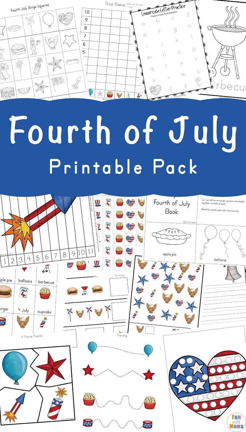 4th of july preschool worksheets