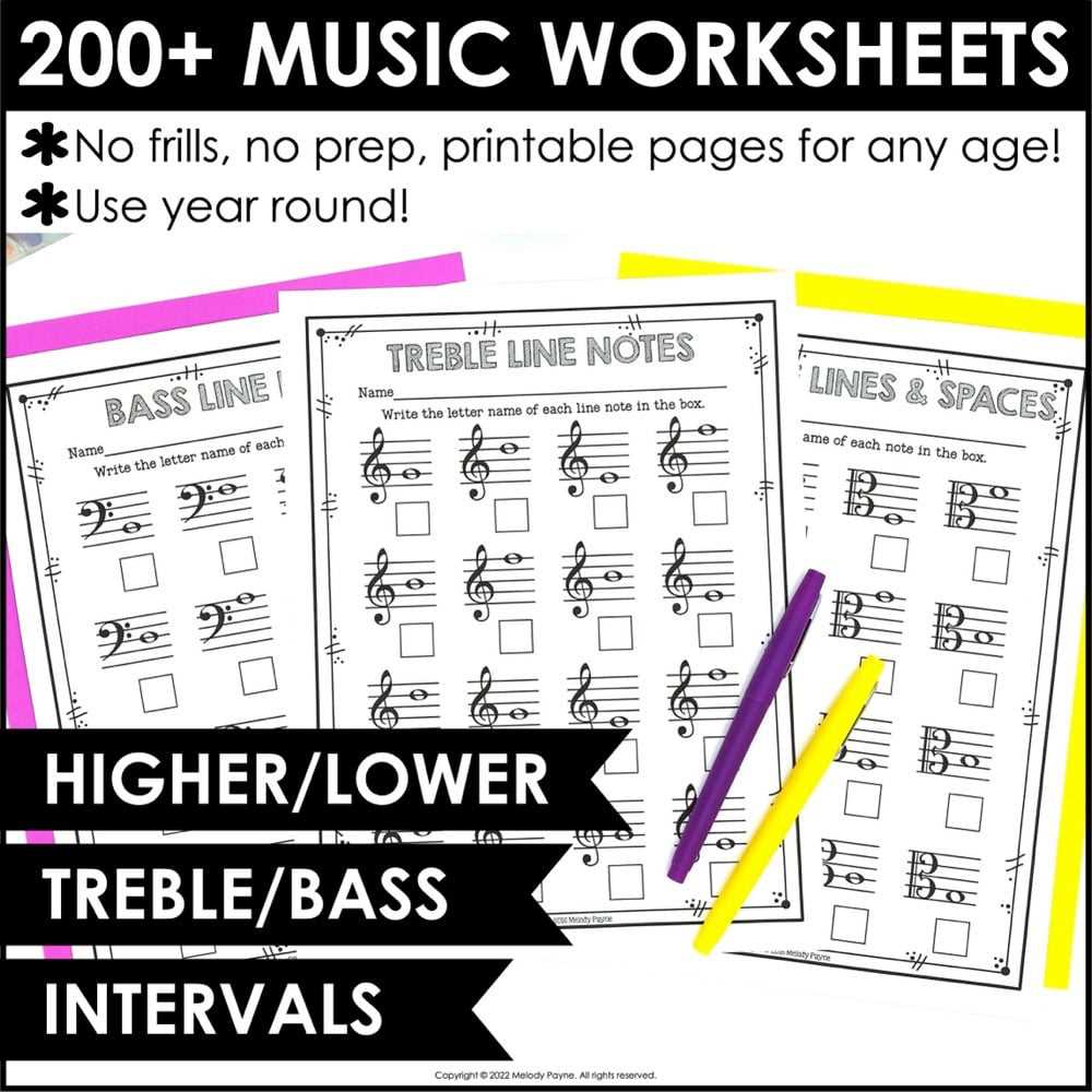 music theory for beginners worksheets