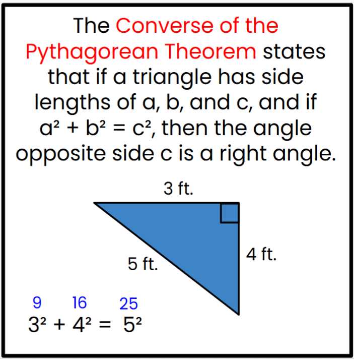 converse pythagorean theorem worksheet