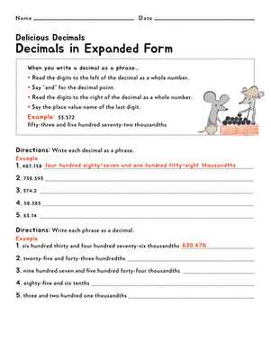 5th grade expanded form worksheets