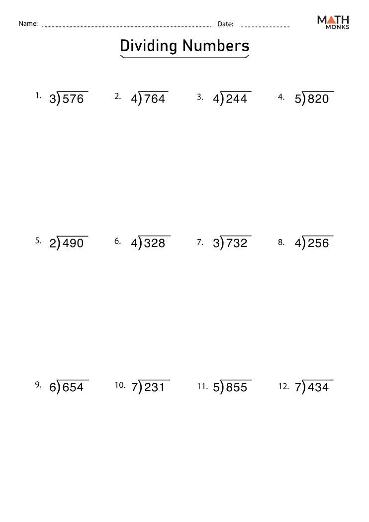 free division worksheets grade 3