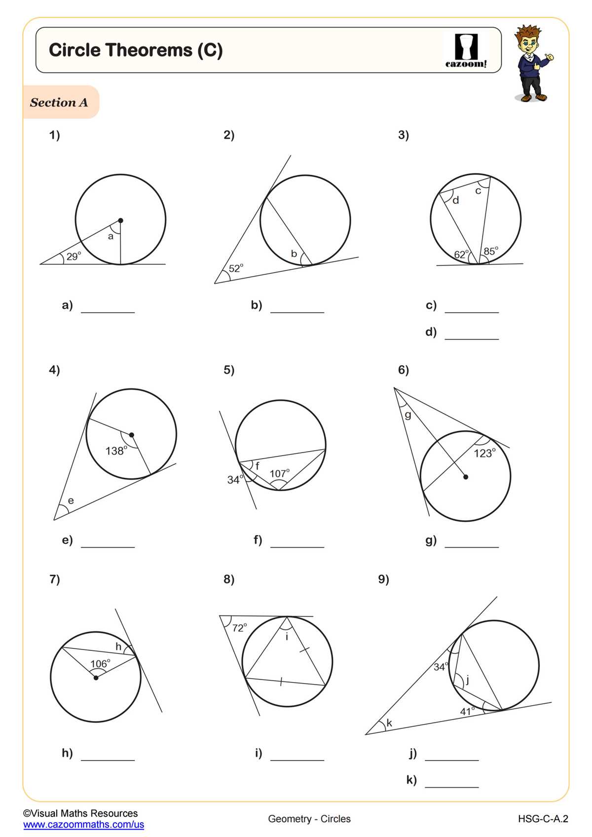 chords worksheet geometry