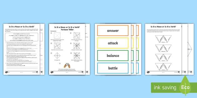 noun and verb worksheet