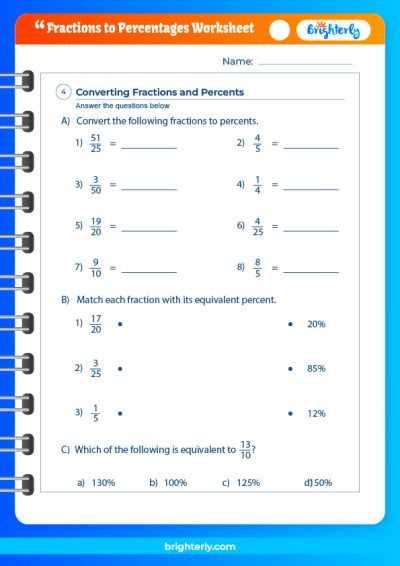 percentage worksheets