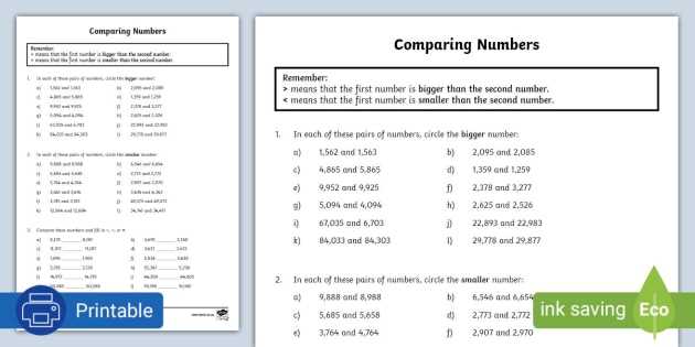 comparing numbers in scientific notation worksheet