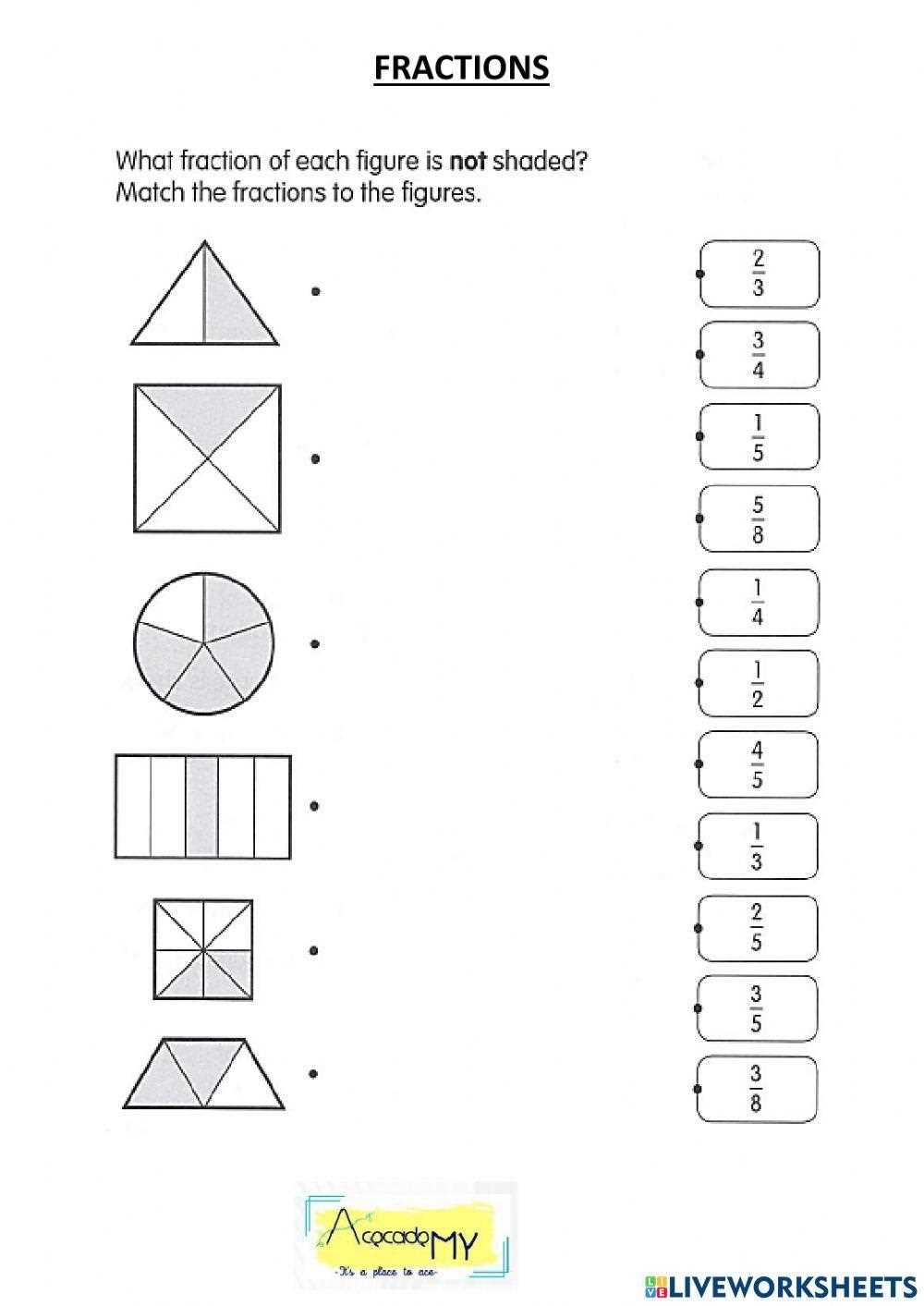 classifying fractions worksheets